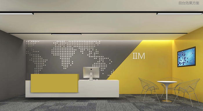 機(jī)器人科技公司辦公室前臺裝修設(shè)計(jì)案例效果圖