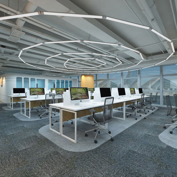 營銷策劃公司辦公室辦公區(qū)域裝修設計案例效果圖