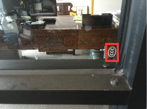 鋼化玻璃3c標志效果圖