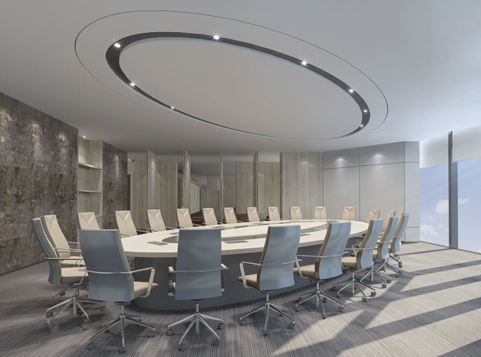 能源公司辦公室會(huì)議室設(shè)計(jì)方案效果圖