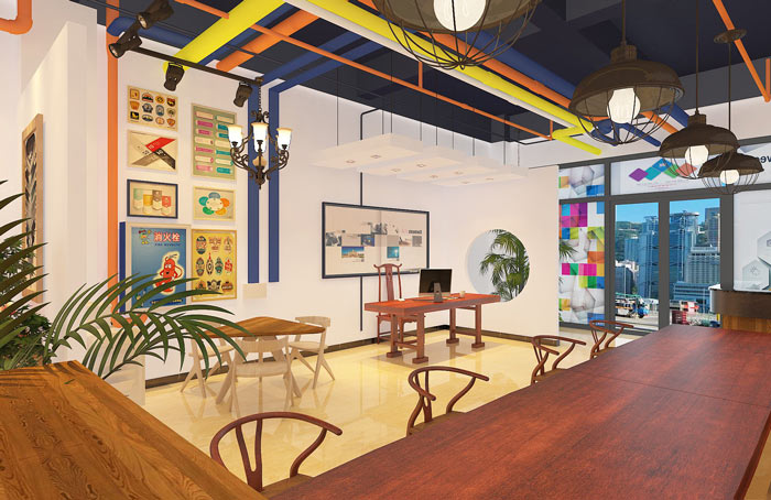 小型廣告工作室辦公區(qū)域裝修設(shè)計(jì)案例效果圖