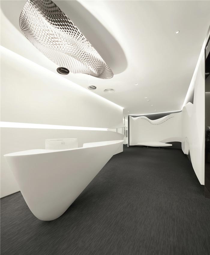 電子科技公司辦公室前臺裝修設(shè)計案例效果圖