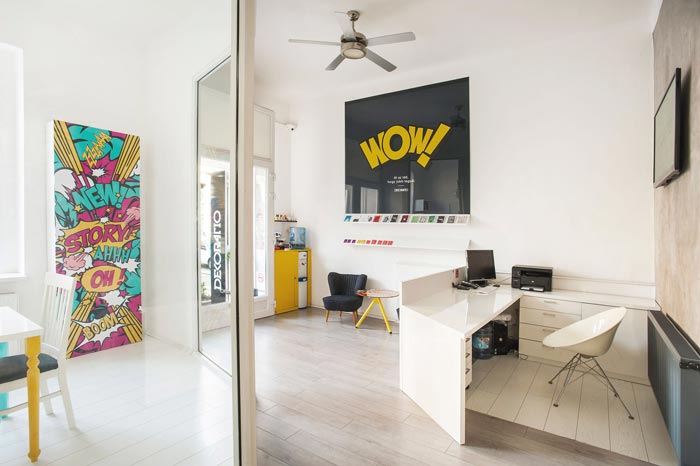 品牌設(shè)計工作室前臺裝修設(shè)計案例效果圖