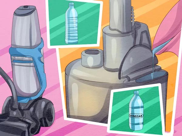 機(jī)器中加水以及洗滌劑示意圖