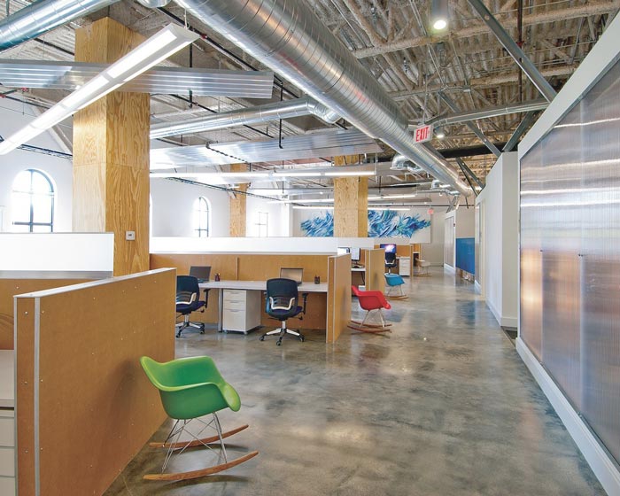 字幕組工作室辦公區(qū)域裝修設計案例效果圖