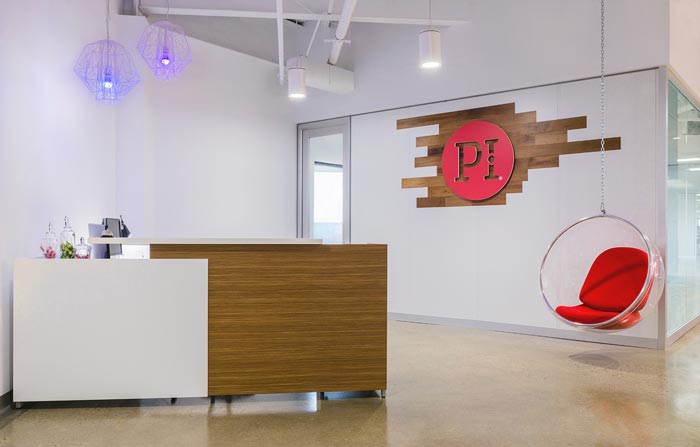 B2B公司辦公室前臺裝修設(shè)計案例效果圖