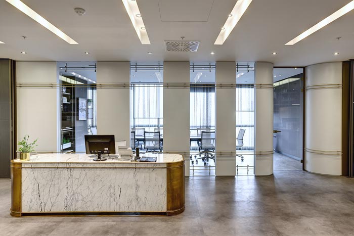 法律服務咨詢公司辦公室前臺裝修設計案例效果圖