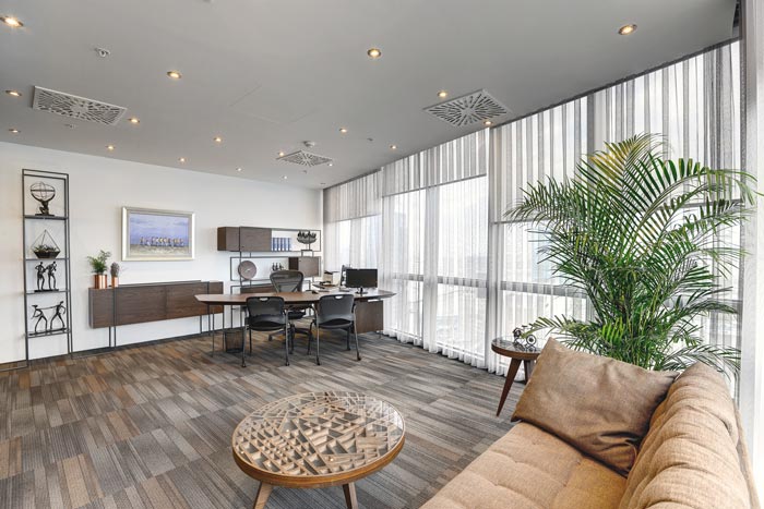 法律服務咨詢公司總經理辦公室休息區(qū)域裝修設計案例效果圖