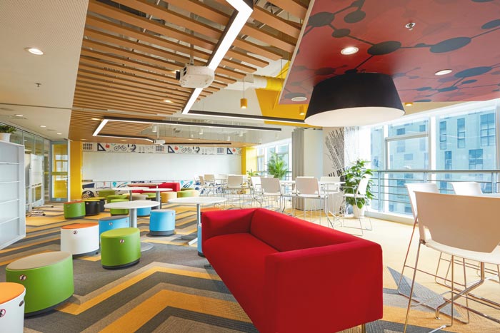 網絡公司辦公室接待區(qū)域裝修設計案例效果圖