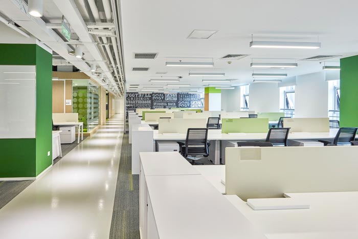 網絡公司辦公室辦公A區(qū)裝修設計案例效果圖