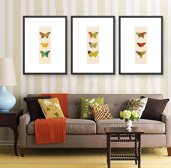 水平線掛法裝飾畫效果圖