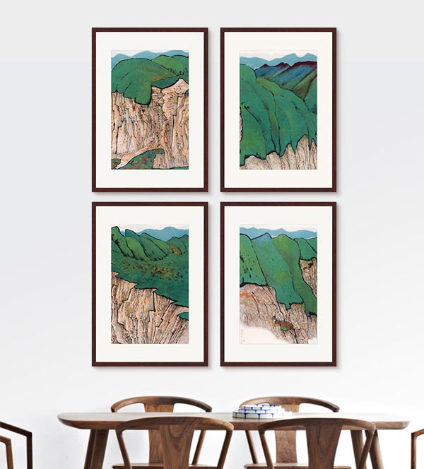 中線掛法裝飾畫效果圖