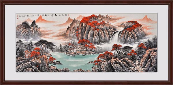 《看萬(wàn)山紅遍 層林盡染》效果圖