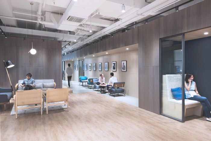 音樂傳媒公司辦公室動線裝修設計案例效果圖