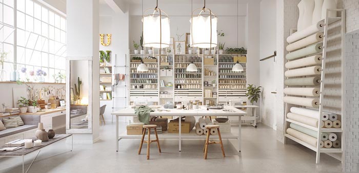 服裝設(shè)計工作室進門區(qū)域裝修設(shè)計案例效果圖