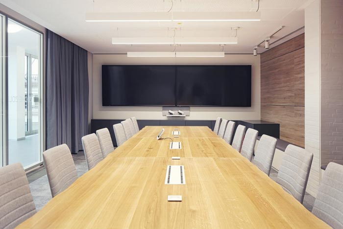 網(wǎng)絡服務公司辦公室會議室裝修設計案例效果圖