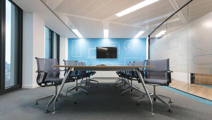 解決方案提供商辦公室大會議室裝修設(shè)計(jì)案例效果圖