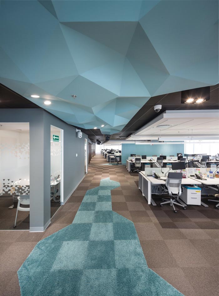 500平方辦公室過道裝修設(shè)計案例效果圖