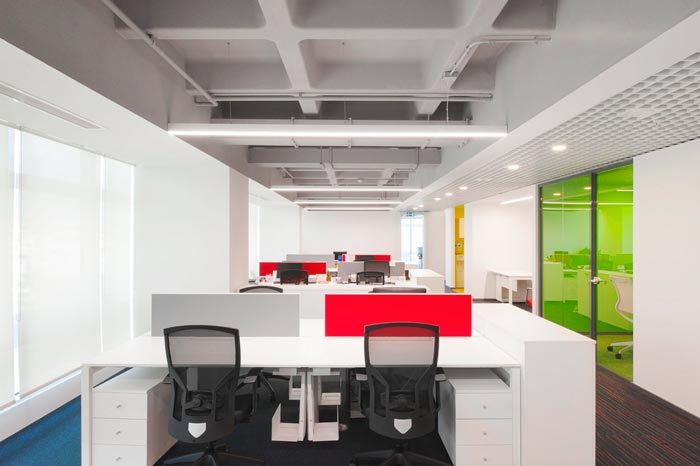 600平方開放式辦公室辦公區(qū)域裝修設(shè)計(jì)實(shí)景圖