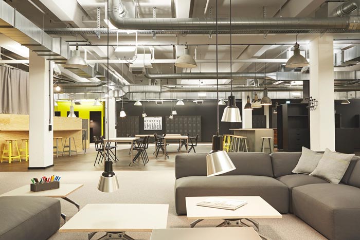 開放創(chuàng)意辦公室接待區(qū)域裝修設(shè)計實景圖