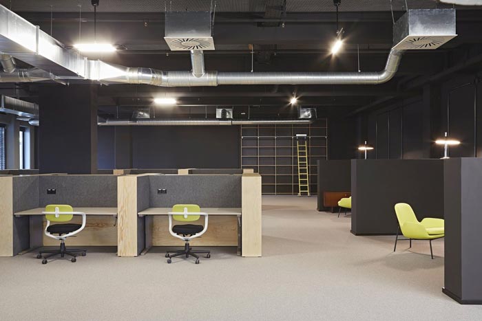 開放創(chuàng)意辦公室辦公區(qū)域裝修設(shè)計實景圖