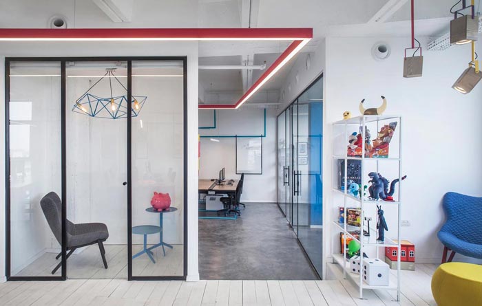 260平方游戲辦公室接待區(qū)域裝修設計實景圖