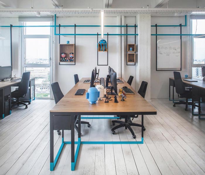 260平方游戲辦公室辦公區(qū)域裝修設計實景圖