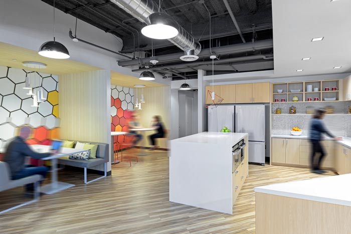 生物技術(shù)服務公司辦公室動線裝修設計案例效果圖