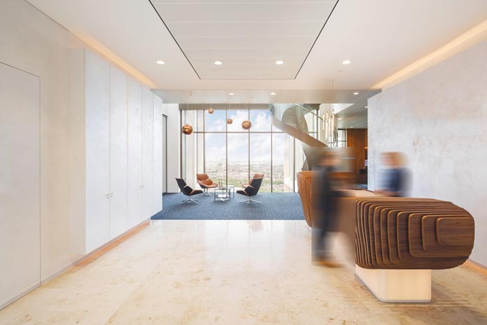 醫(yī)藥公司辦公室前臺裝修設(shè)計案例效果圖