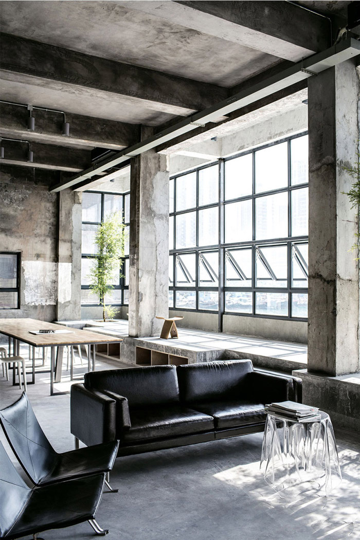 loft風(fēng)格辦公室接待區(qū)裝修設(shè)計(jì)案例效果圖