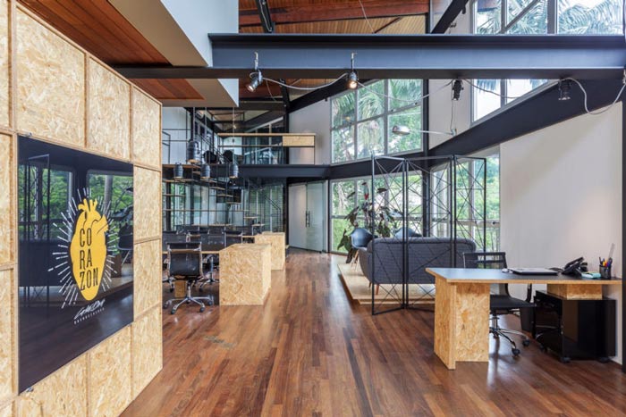 loft風(fēng)格電影公司辦公室動(dòng)線裝修設(shè)計(jì)案例效果圖