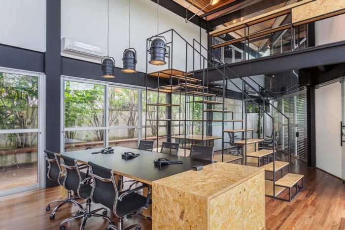 loft風(fēng)格電影公司辦公室會(huì)議室裝修設(shè)計(jì)案例效果圖