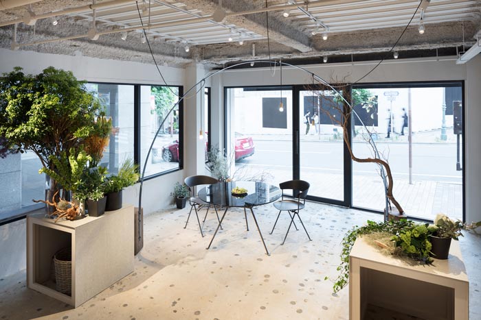 花藝定制工作室進門區(qū)裝修設(shè)計案例效果圖