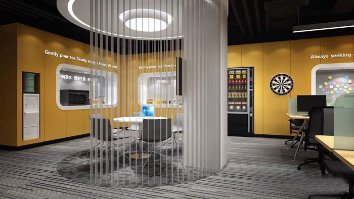 紡織公司辦公室茶水間裝修設(shè)計(jì)案例效果圖