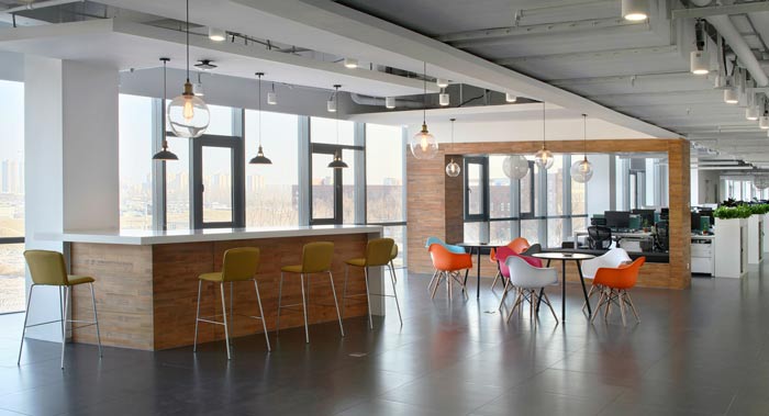 企業(yè)總部辦公室交流區(qū)裝修設(shè)計(jì)效果圖