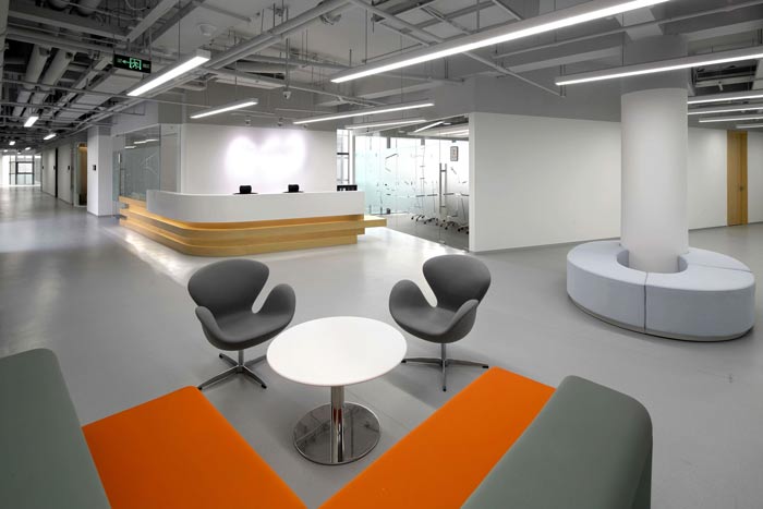 互聯(lián)網(wǎng)公司辦公樓前臺裝修設(shè)計效果圖