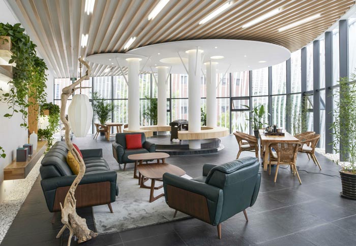 融資租賃公司辦公室交流區(qū)裝修設(shè)計效果圖