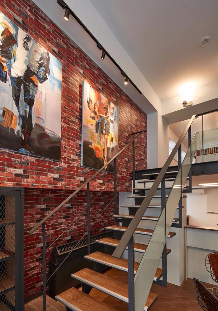 辦公室改造樓梯裝修設計案例效果圖