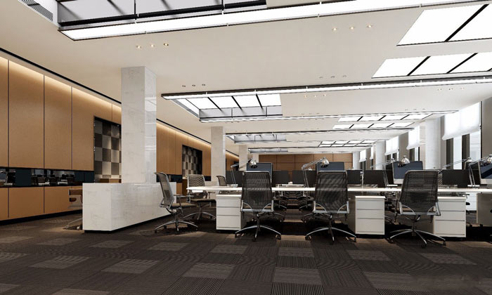 集團(tuán)總部辦公室辦公區(qū)裝修設(shè)計(jì)效果圖