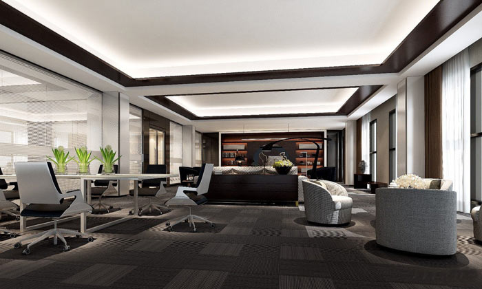 集團(tuán)總部經(jīng)理辦公室裝修設(shè)計(jì)效果圖