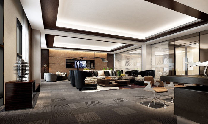 集團(tuán)總部經(jīng)理辦公室裝修設(shè)計(jì)效果圖