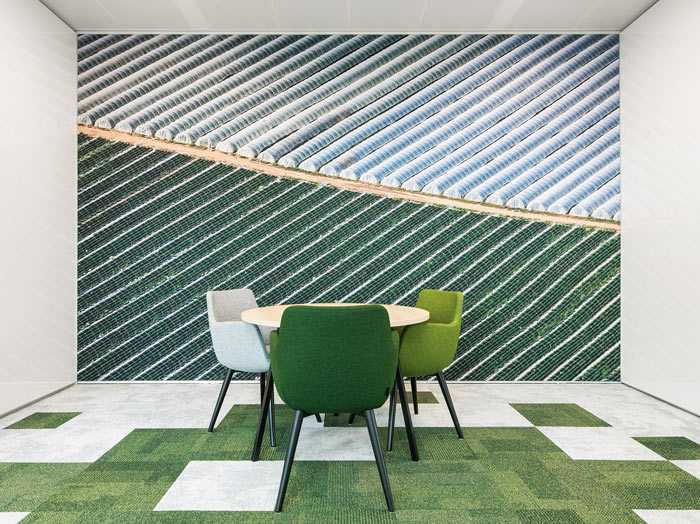 綠色食品公司辦公室交流區(qū)裝修設(shè)計(jì)效果圖