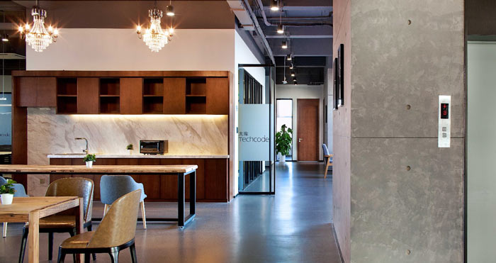 創(chuàng)客孵化中心辦公樓茶水間裝修設(shè)計(jì)效果圖