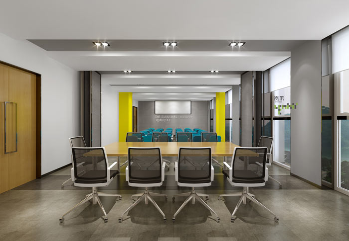 通信科技公司辦公室培訓(xùn)室裝修設(shè)計案例效果圖