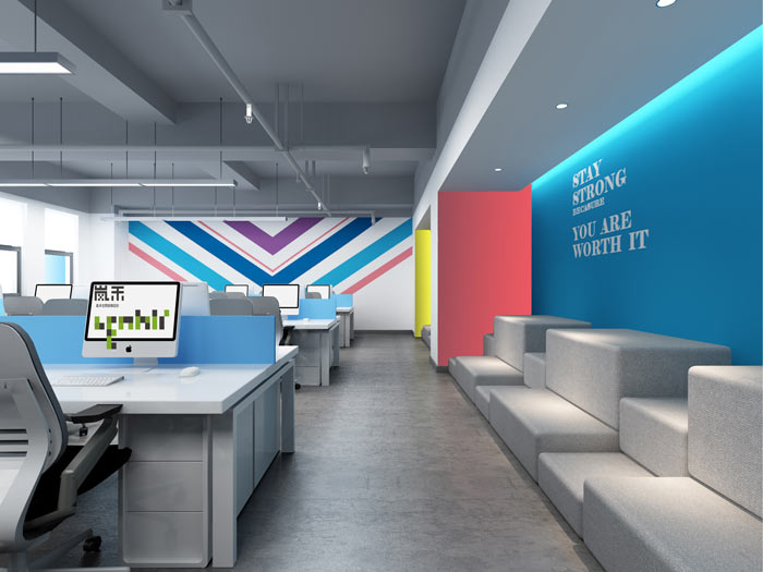 汽車超人公司辦公室18樓辦公區(qū)裝修設(shè)計(jì)效果圖