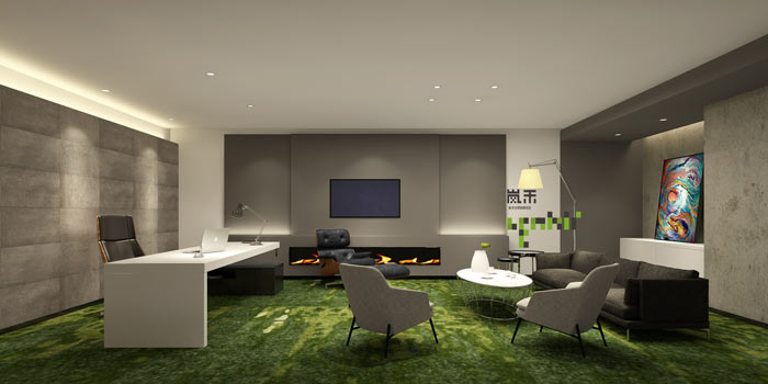 汽車超人公司董事長(zhǎng)辦公室裝修設(shè)計(jì)效果圖