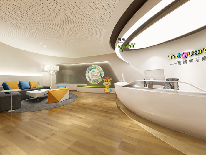 創(chuàng)新科技公司辦公室前臺接待區(qū)裝修設計效果圖