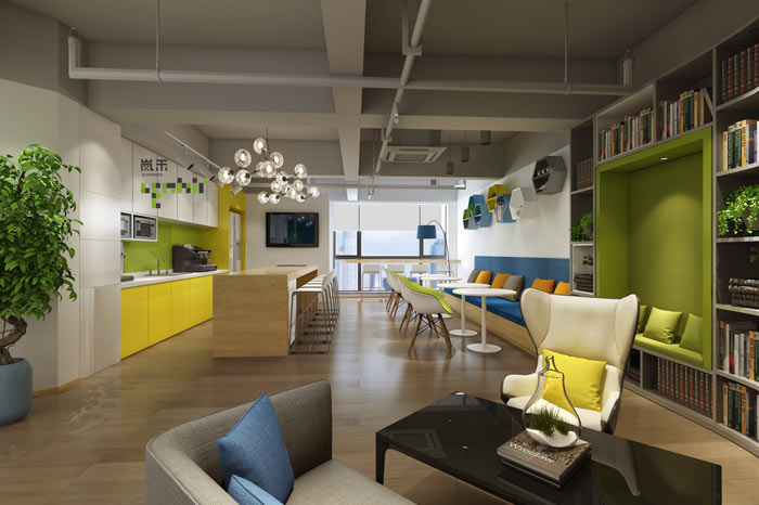 創(chuàng)新科技公司辦公室茶水間裝修設計效果圖