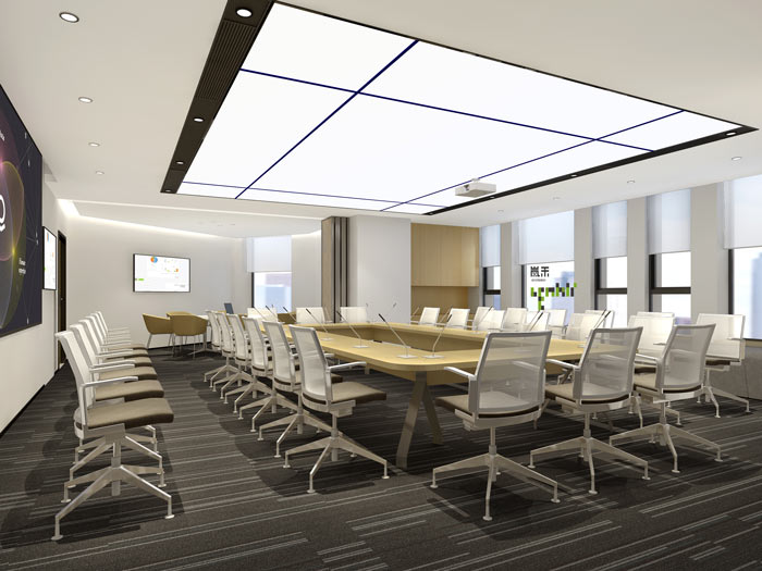 騰訊大浙網(wǎng)辦公室會議室裝修設計案例效果圖