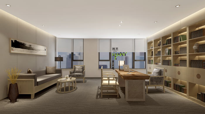 騰訊大浙網(wǎng)總經(jīng)理辦公室裝修設計案例效果圖